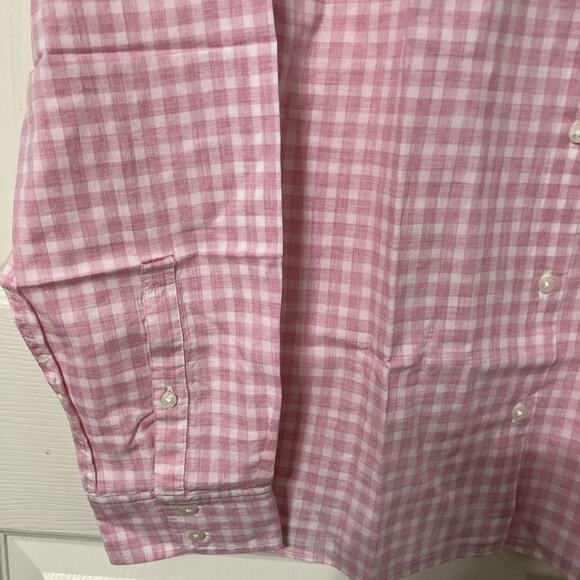 Women's Cotton Button Up Long Sleeve Shirt Sz 2 Gingham Casual Barn UNTUCKit - Picture 3 of 6